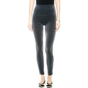 Spanx 1X dark grey velvet leggings